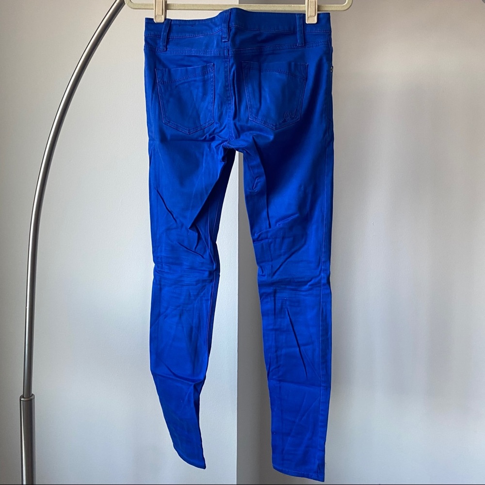 Express bright blue skinny jeans - Picture 3 of 6